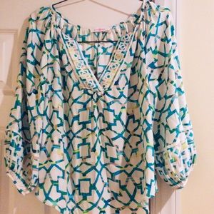 3/4 Sleeve Silk Blouse